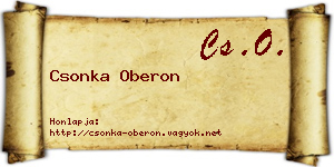 Csonka Oberon névjegykártya